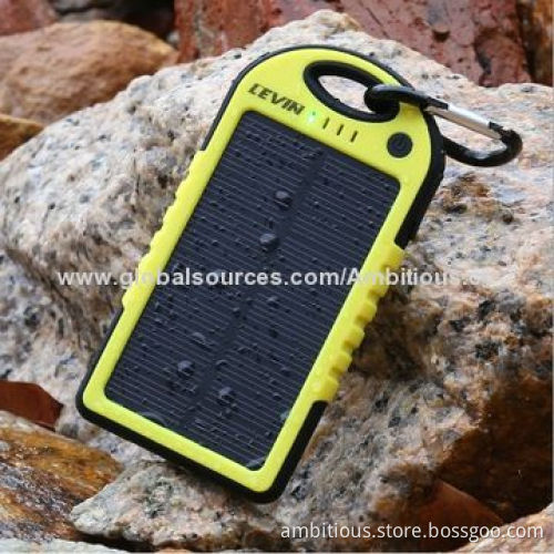 Waterproof Solar Power Bank with Buckle for iPhone